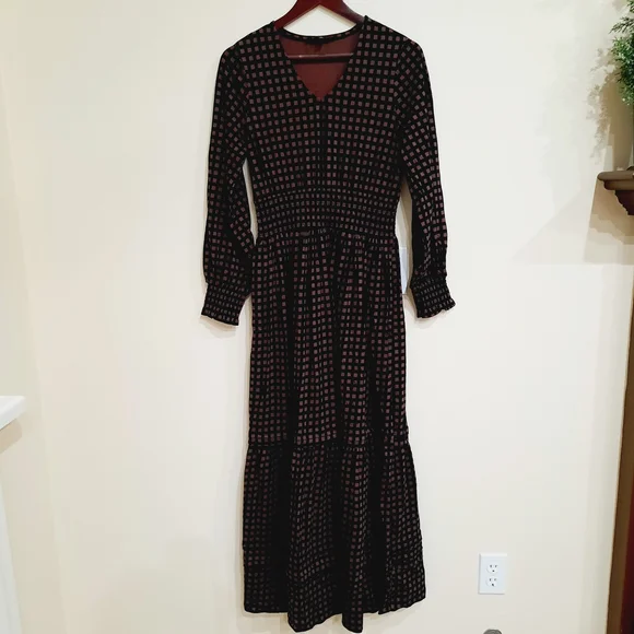 Downeast Gingham Check Cottagecore Maxi Dress Medium - Picture 3 of 6